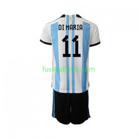 Fußballtrikots Argentinien Di Maria 11 Kinder Heim Trikotsatz WM 2022